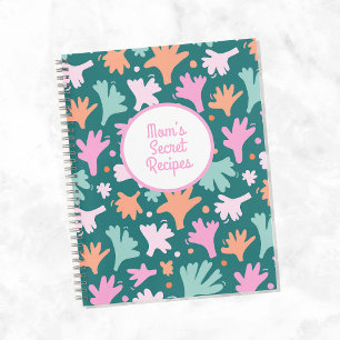 Abstract Veggies Personalized Recipe Notebook