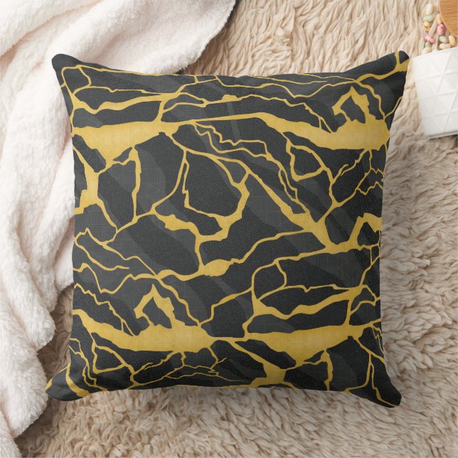 abstract veined stone throw pillow (Blanket)