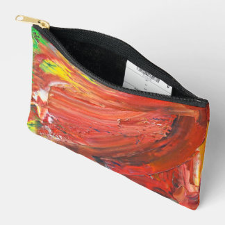 Abstract Vertical Gesture in Red Accessory Pouch