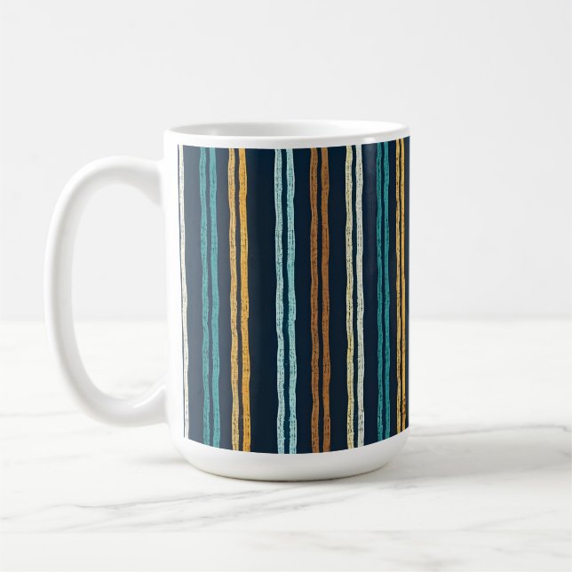 Abstract Vertical Lines pattern Coffee Mug (Left)