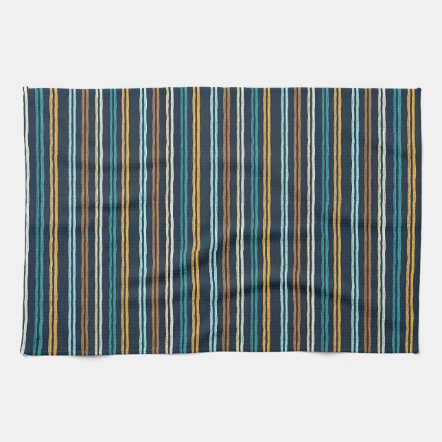 Abstract Vertical Lines pattern Kitchen Towel (Horizontal)
