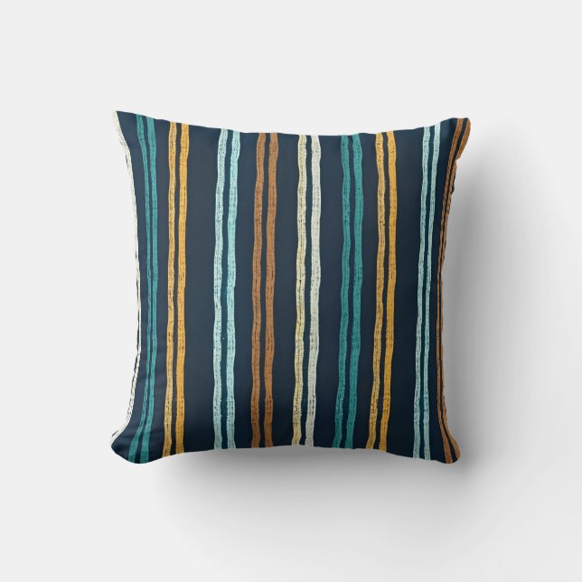 Abstract Vertical Lines pattern Throw Pillow (Front)