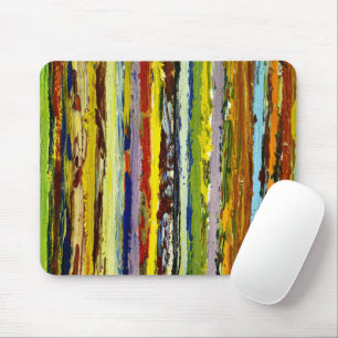 Abstract Vertical Paint Streaks Mouse Pad