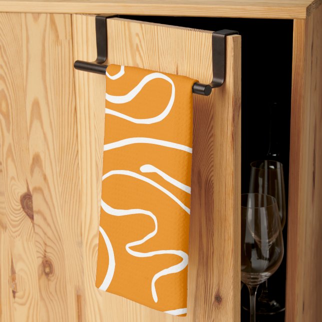 Abstract Vibes Pattern Kitchen Towel (Thirds Fold)
