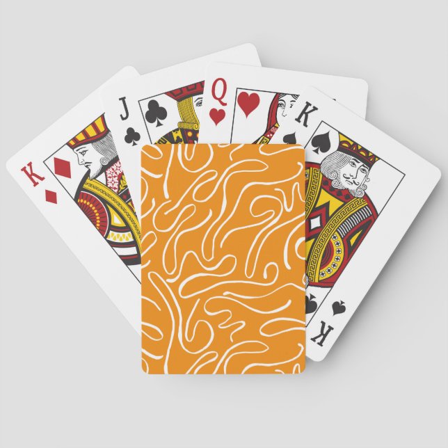Abstract Vibes Pattern Playing Cards (Back)