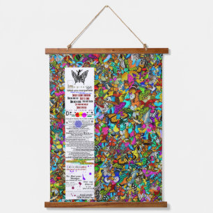Abstract Vibrant Colourful Mosaic Painting Hanging Tapestry