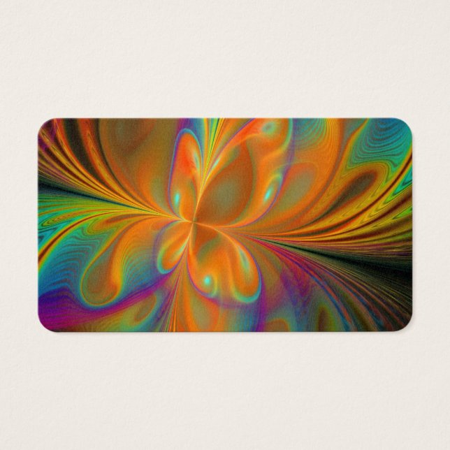 Abstract Vibrant Fractal Butterfly (Front)