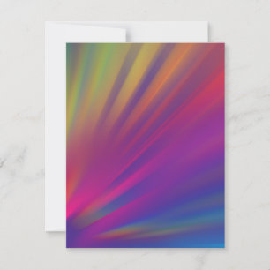 Abstract Vibrant Rainbow Colour Streak Blank Card