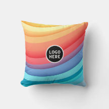 Abstract Vibrant Rainbow Waves | Add your Logo