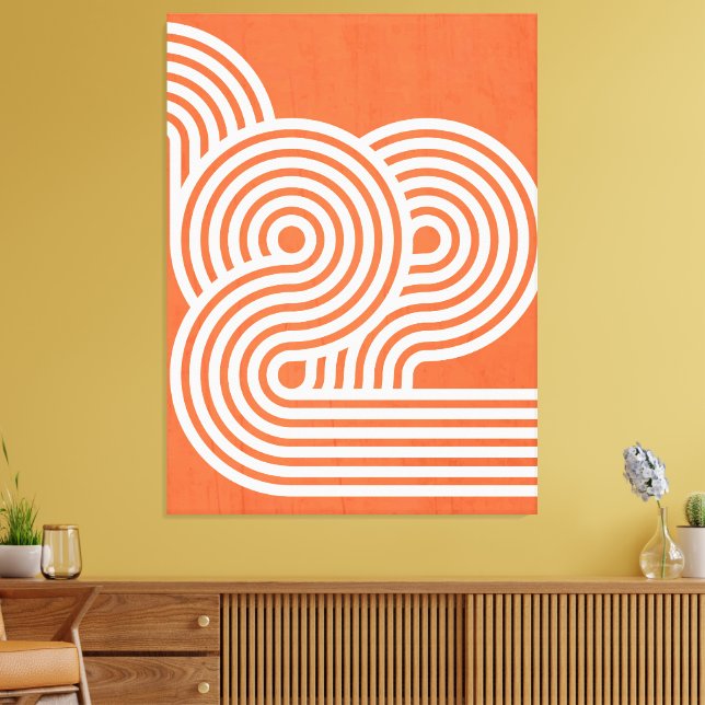 Abstract Vibrant Rhythms Canvas Print (Insitu(LivingRoom))