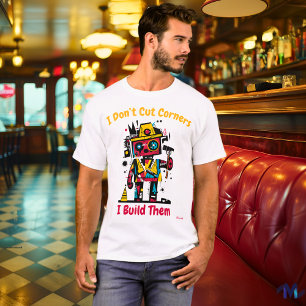 Abstract Vibrant Robot Builder Graphic T-Shirt
