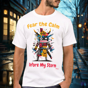 Abstract Vibrant Samurai Warrior T-Shirt