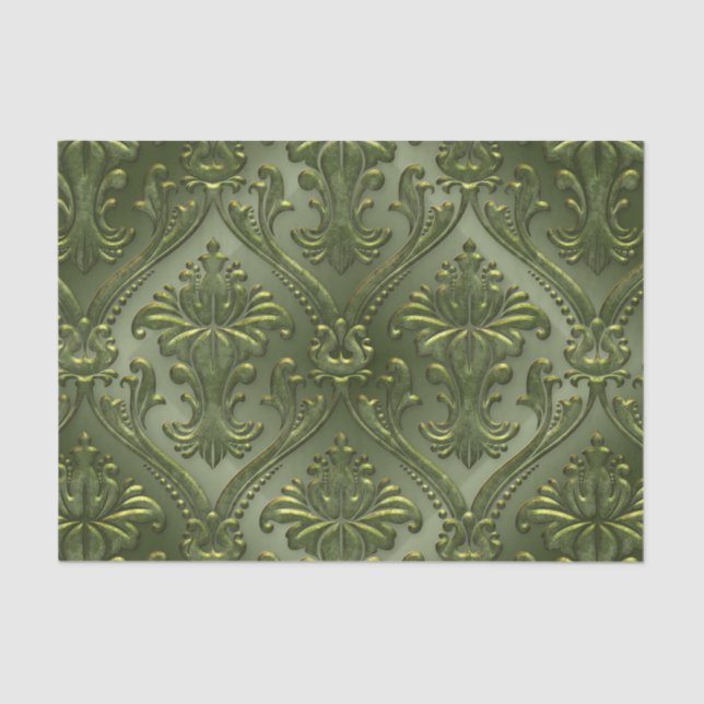Abstract Vintage Aluminum Pattern Tissue Paper (Front)