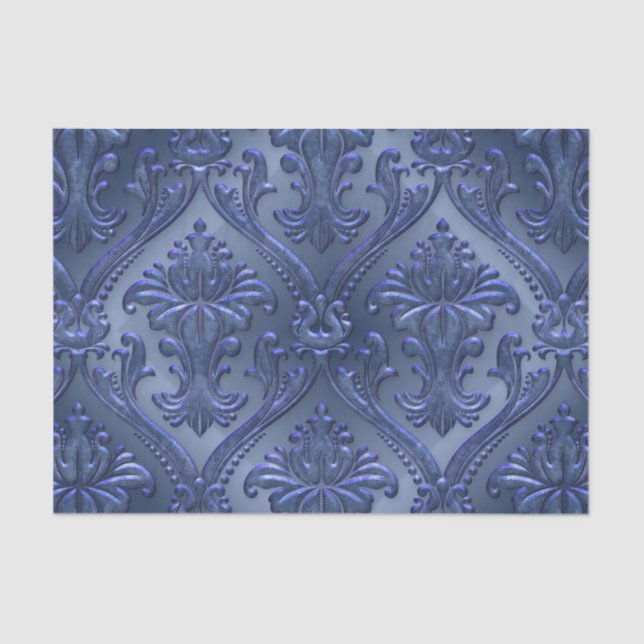 Abstract Vintage Aluminum Pattern Tissue Paper (Front)