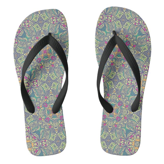 Abstract vintage background flip flops (Footbed)