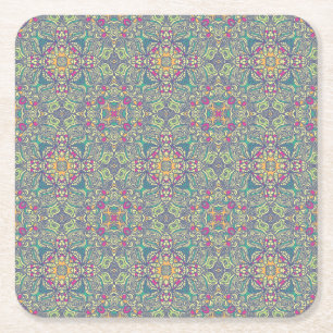Abstract vintage background square paper coaster