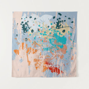 Abstract vintage background with multi-colored pai tapestry