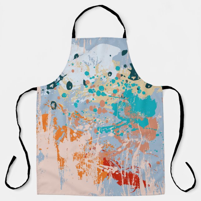 Abstract vintage background with multi-coloured pa apron (Front)