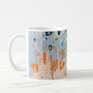 Abstract vintage background with multi-coloured pa coffee mug