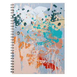 Abstract vintage background with multi-coloured pa notebook