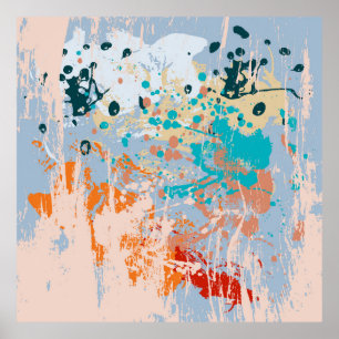 Abstract vintage background with multi-coloured pa poster