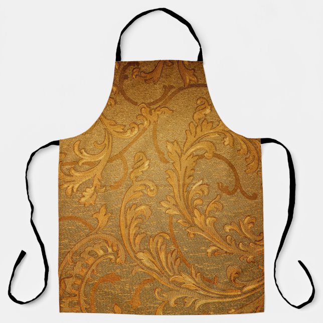 Abstract vintage floral ornament pattern apron (Front)