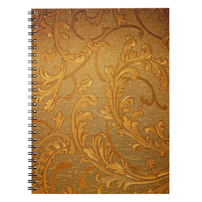 Abstract vintage floral ornament pattern notebook (Front)