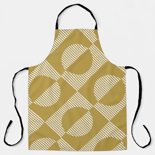Abstract Vintage Geometric Seamless Apron (Front)