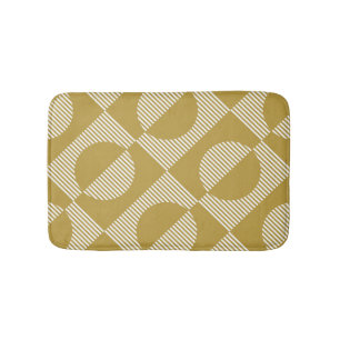 Abstract Vintage Geometric Seamless Bath Mat