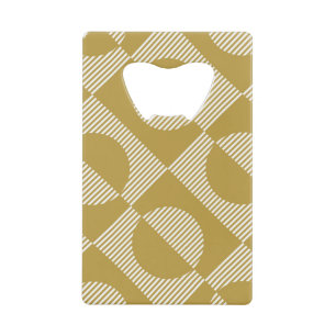 Abstract Vintage Geometric Seamless Credit Card Bottle Opener