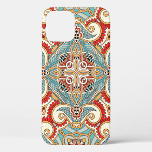 Abstract Vintage Graphical Repeat Wallpaper iPhone 12 Case