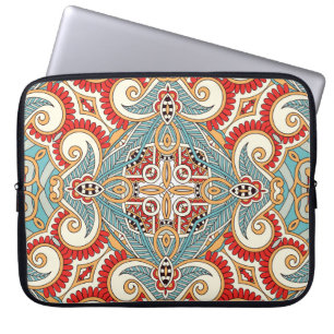 Abstract Vintage Graphical Repeat Wallpaper Laptop Sleeve