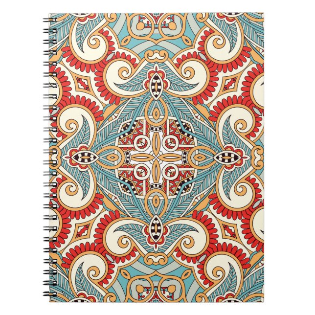 Abstract Vintage Graphical Repeat Wallpaper Notebook (Front)