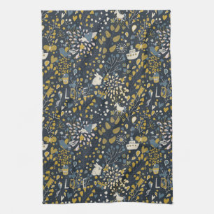 Abstract vintage pattern kitchen towel