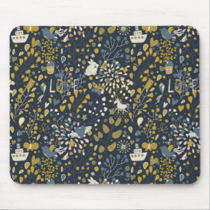Abstract vintage pattern mouse pad
