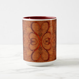 Abstract vintage pattern on old paper background mug