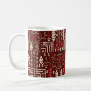 abstract vintage seamless graphical repeat pattern coffee mug