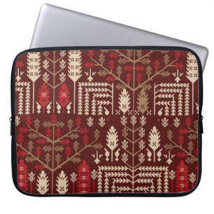 abstract vintage seamless graphical repeat pattern laptop sleeve