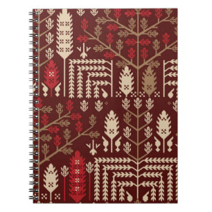 abstract vintage seamless graphical repeat pattern notebook