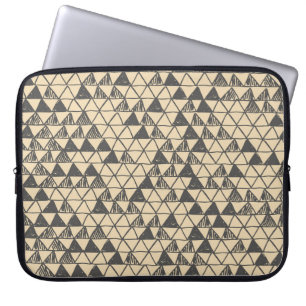 Abstract Vintage Triangle Pattern. Laptop Sleeve