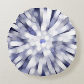 abstract violet background. fractal explosion star round pillow