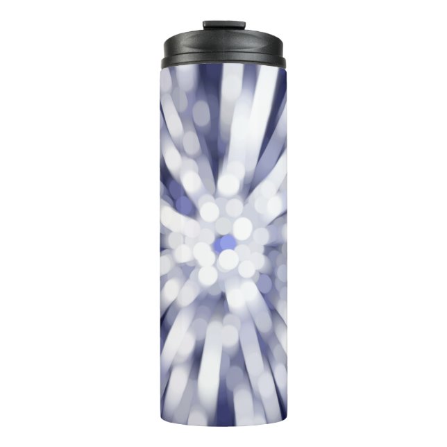 abstract violet background. fractal explosion star thermal tumbler (Front)