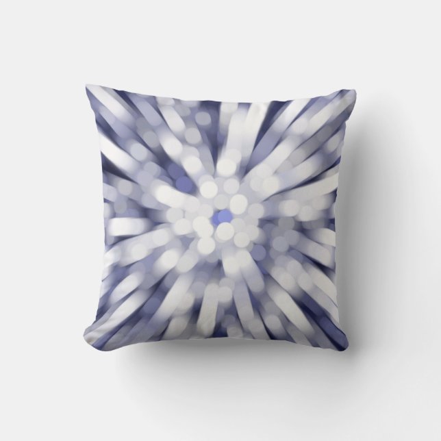 abstract violet background. fractal explosion star throw pillow (Front)