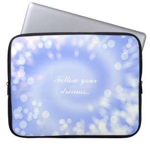 abstract violet bokeh spiral texture laptop sleeve