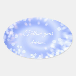 abstract violet bokeh spiral texture oval sticker