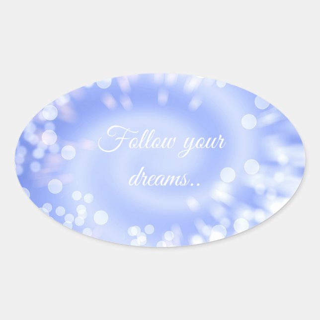 abstract violet bokeh spiral texture oval sticker (Front)