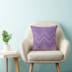 Abstract Violet Zigzag Pillow