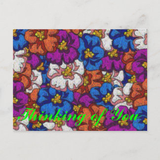 Abstract Violets - Postcard