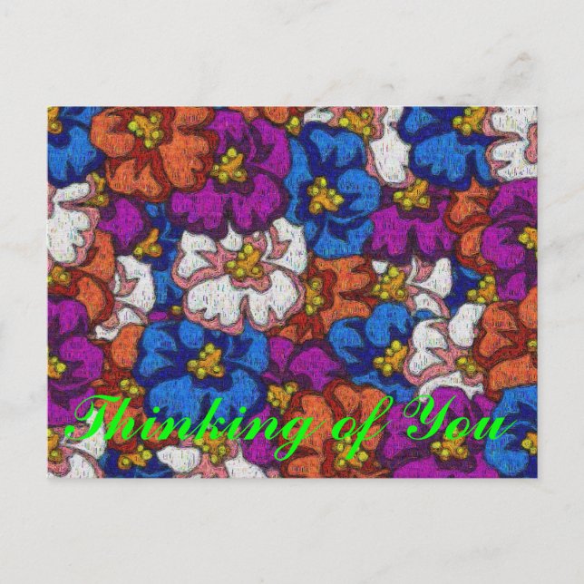 Abstract Violets - Postcard (Front)