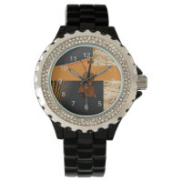 Abstract Violin Design Watch